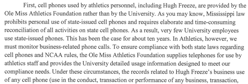 Illustration for article titled Why Was A Private Corporation Paying For Hugh Freeze's Cell Phone At Ole Miss?Â